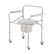 Кресло с санитарным оснащением H 005B с колесами